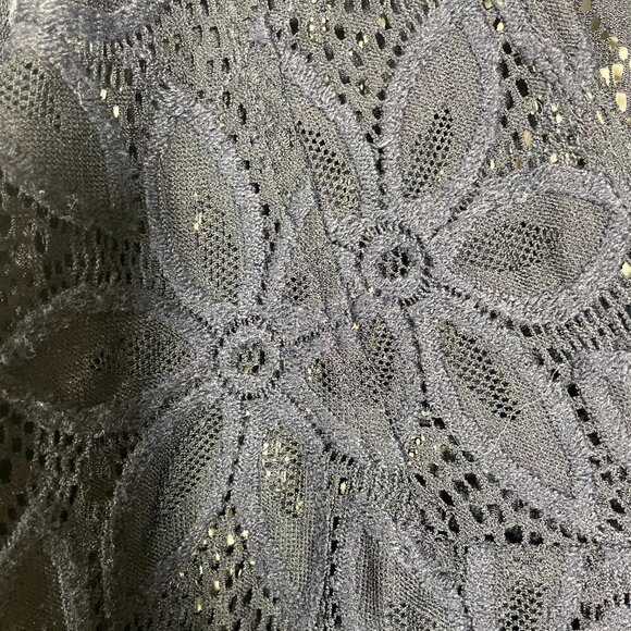 J. Valdi Swimsuit Cover Up Black Embroidered Lace Floral Bohemian! - Picture 3 of 5